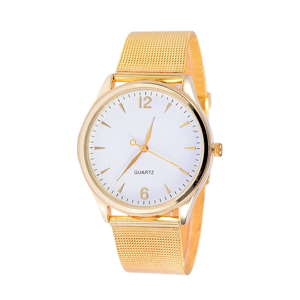 Luxury Watch Gift For Her - Dameshorloge met quartz uurwerk, gouden band
