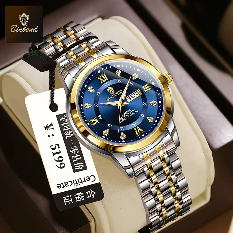 Luxury Watch Top 10 - BINBOND B7169 Topmerk Luxe Mode Zakelijk
