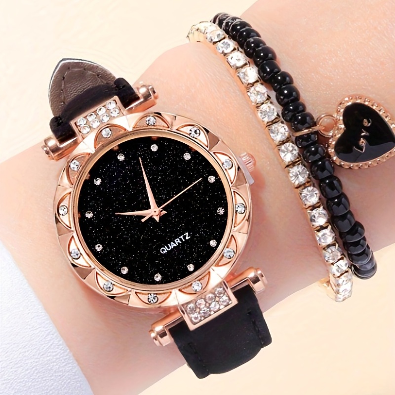 Luxury Watch Gift For Her - Starry Fashion Quartz Horloge Luxe Strass
