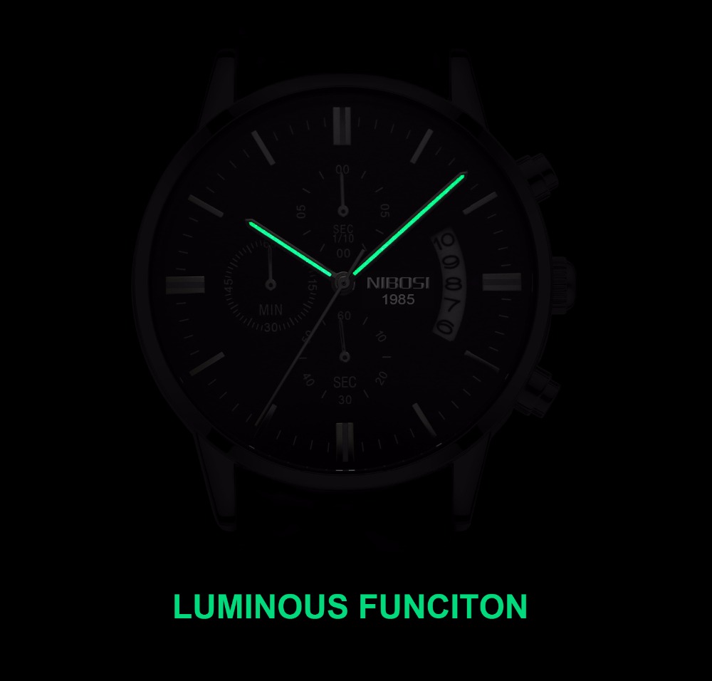 Nibosi Roestvrij Staal Black Q - Luxury Watch Top 10 recensie en prijs