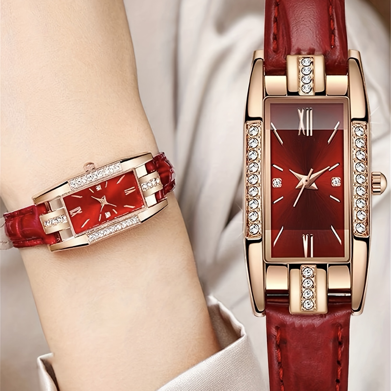Dameshorloge Rechthoekig Wijze - Luxury Watch Gift For Her recensie en prijs