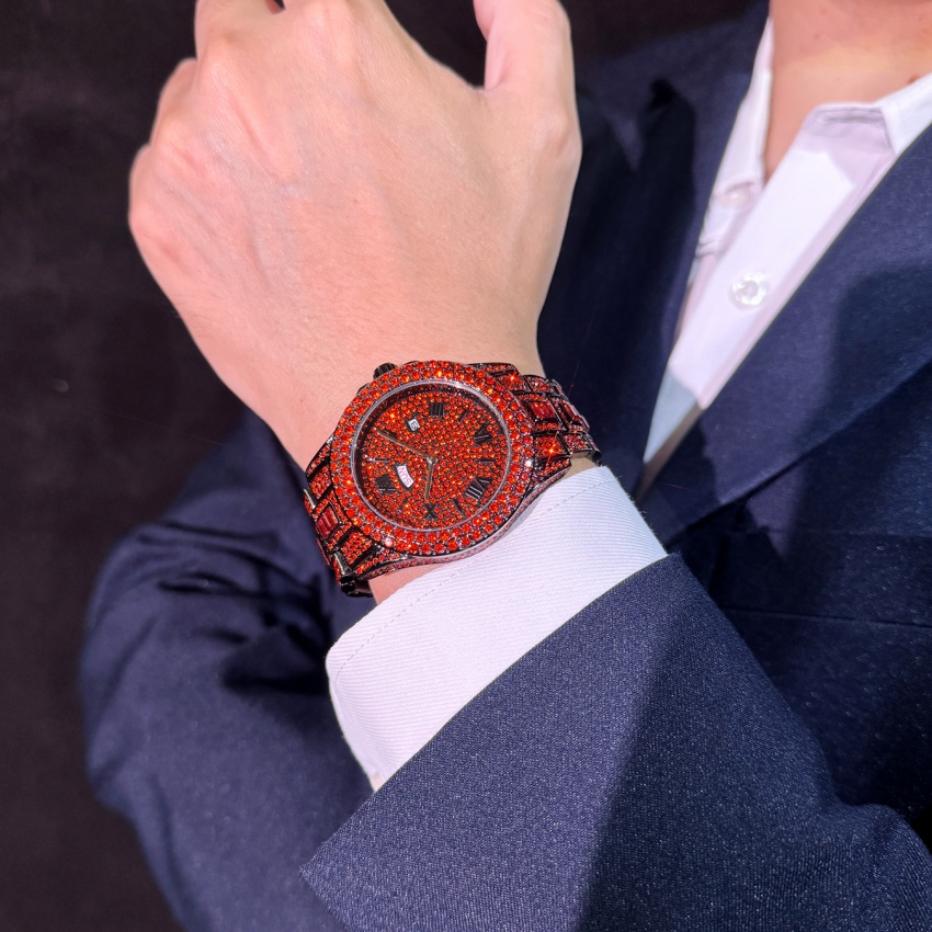 Luxe Hip Hop RVS Rood Kleurig  - Luxury Watch Iceberg recensie en prijs