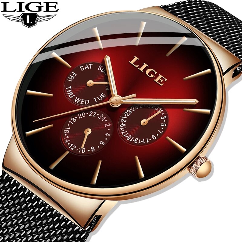 Nieuwe LIGE Mode Mens Horloges - Luxury Watch Top 10 recensie en prijs