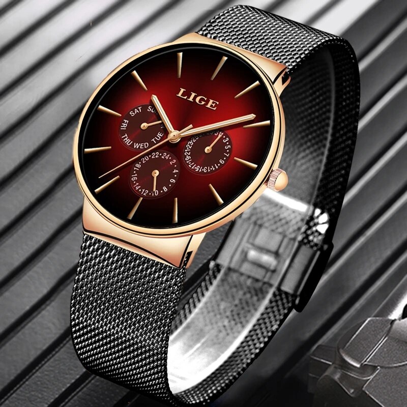 Nieuwe LIGE Mode Mens Horloges - Luxury Watch Top 10 recensie en prijs