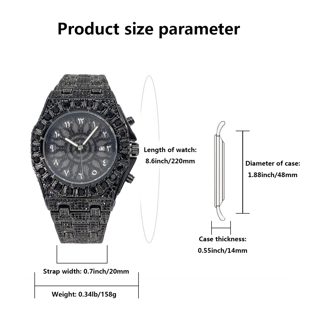 UNIGUET Cool Black Diamond Hor - Luxury Watch Iceberg recensie en prijs